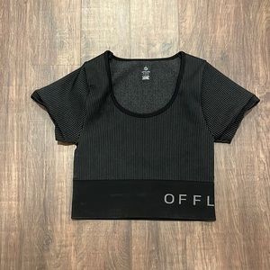 Aerie Scoop Neck Crop Tee